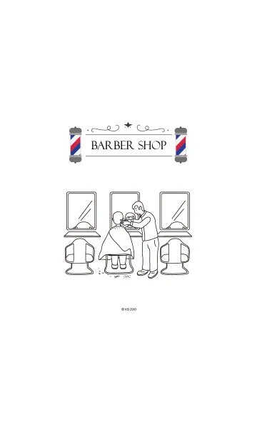 [LINE着せ替え] Grandpa's Barber Shop.の画像1