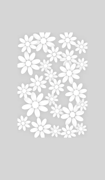 [LINE着せ替え] パステル フラワー グレー系の花 No.1の画像1