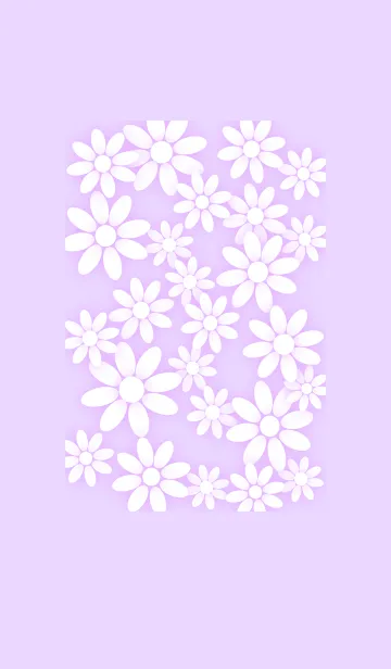 [LINE着せ替え] パステル フラワー パープル系の花 No.1の画像1