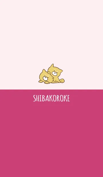 [LINE着せ替え] しばころけ/ピンク 大人女子向けの画像1