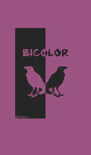 [LINE着せ替え] バイカラー [カラス] 紫×黒 170の画像1