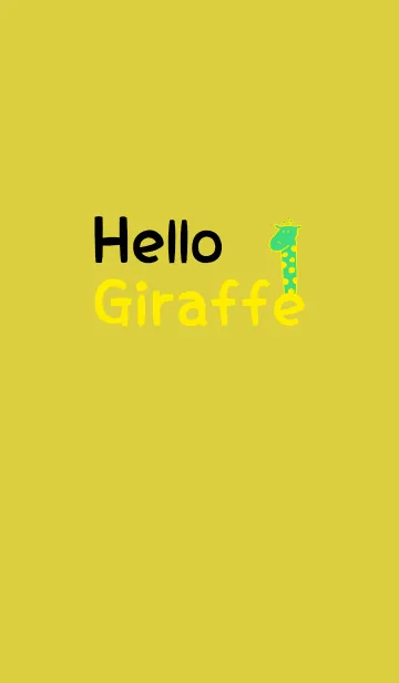 [LINE着せ替え] Hello Giraffe yellow 9の画像1