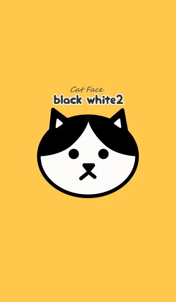 [LINE着せ替え] Cat Face 黒白猫2の画像1