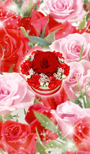 [LINE着せ替え] 運気をバラ色に変えるフラワーケーキ花風水の画像1