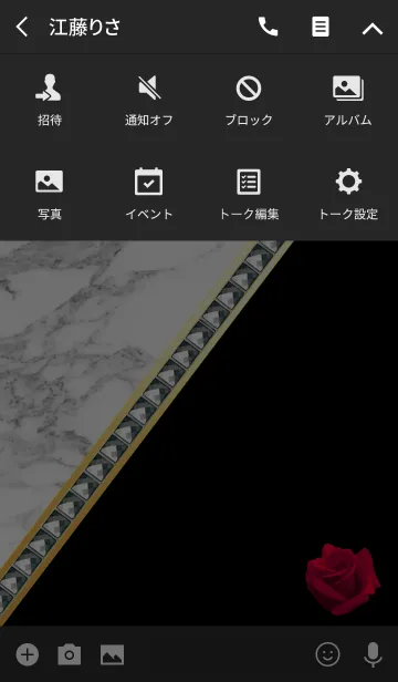 [LINE着せ替え] Rose Art ＆ Marble Rock 大人の着せ替えの画像4