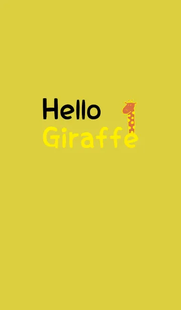[LINE着せ替え] Hello Giraffe yellow 12の画像1