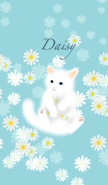白ねこ デイジーの着せ替えメイン画像