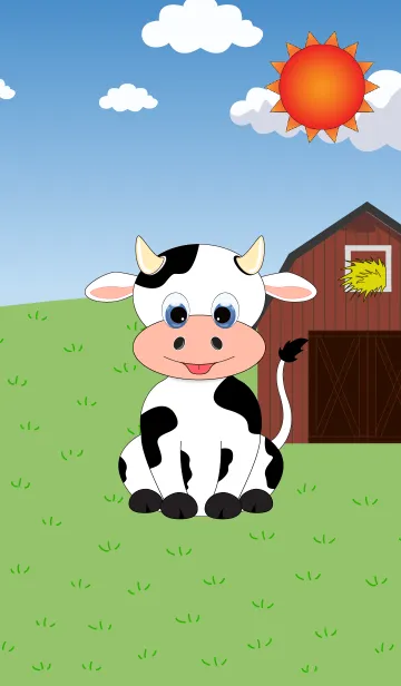 [LINE着せ替え] Cute cowsの画像1
