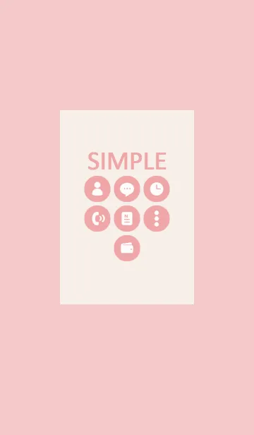 [LINE着せ替え] シンプル*コーラルピンク＆ベージュの画像1