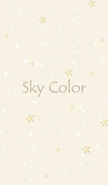 [LINE着せ替え] Sky Color -IVORY+GOLD-の画像1