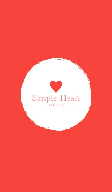 [LINE着せ替え] Simple Heart Red 3 -MEKYM-の画像1