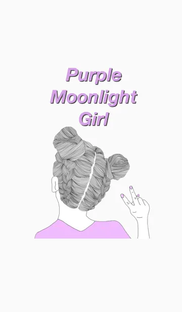 [LINE着せ替え] パープル ムーンライト ガールの画像1