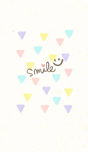 [LINE着せ替え] スマイル-大人水彩三角11-の画像1