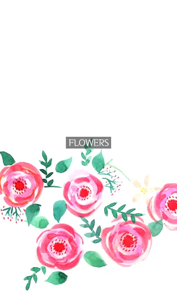 [LINE着せ替え] water color flowers_581の画像1