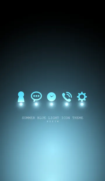 SUMMER BLUE LIGHT ICON THEMEの着せ替えメイン画像