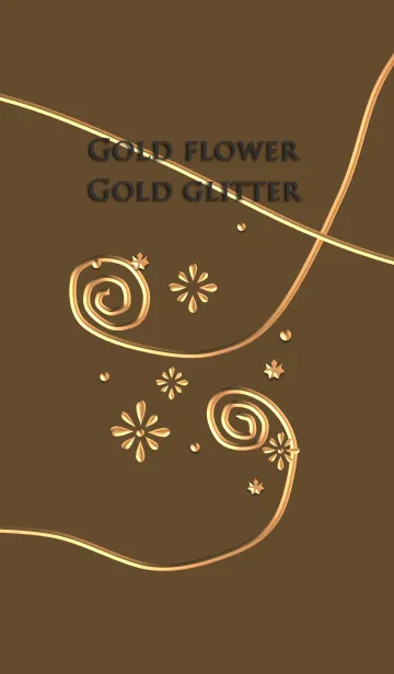 [LINE着せ替え] 金色の花(金きらめき)の画像1