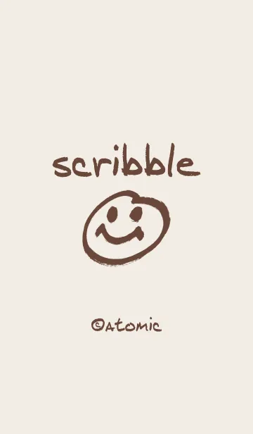 [LINE着せ替え] 殴り描き [ココアブラウン] 106の画像1