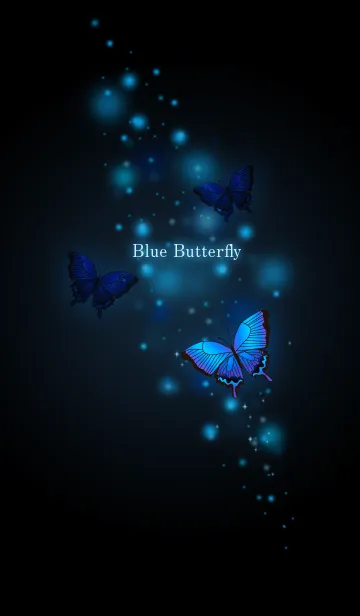 [LINE着せ替え] シリーズ青い蝶1の画像1