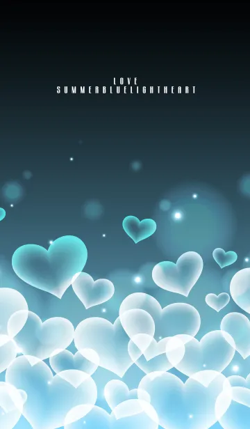 [LINE着せ替え] LOVE SUMMER BLUE LIGHT HEARTの画像1