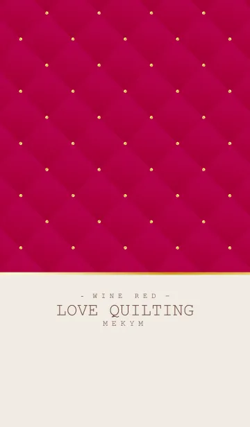 [LINE着せ替え] LOVE QUILTING -WINE RED-の画像1