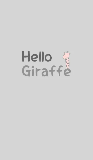 [LINE着せ替え] Hello Giraffe gray 21の画像1