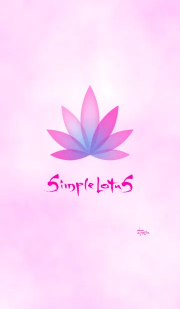 [LINE着せ替え] シンプル ロータス [ピンクホワイト] 夏花の画像1