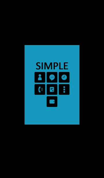 [LINE着せ替え] シンプル*ブルー＆ブラックの画像1