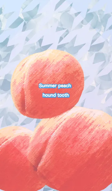 [LINE着せ替え] 夏の桃ハウンドトゥースの画像1