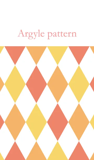 Argyle pattern -ORANGE+YELLOW-の着せ替えメイン画像