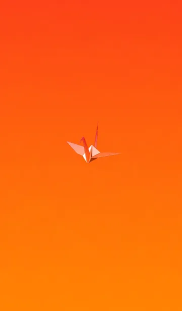 オレンジ折り紙鶴の着せ替えメイン画像