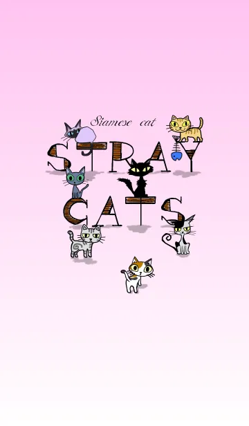 [LINE着せ替え] STRAY CATS -Siamese cat-の画像1