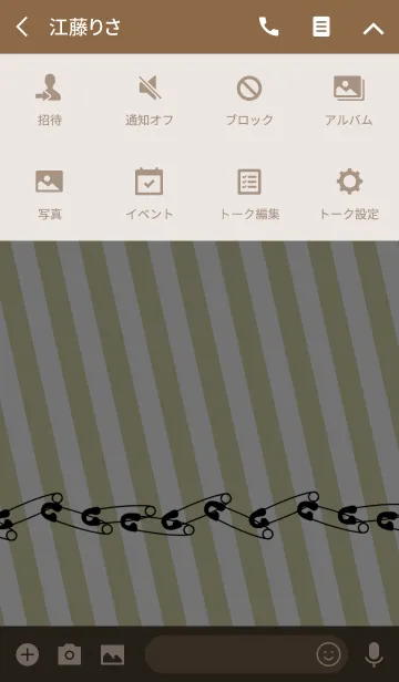 [LINE着せ替え] Safety pin -Antique color-の画像4