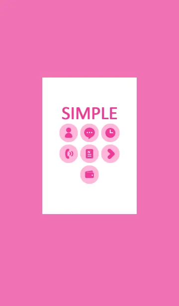 [LINE着せ替え] シンプル*ピンク＆ホワイトの画像1