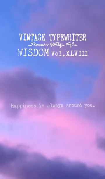 [LINE着せ替え] VINTAGE TYPEWRITER WISDOM Vol.XLVIIIの画像1