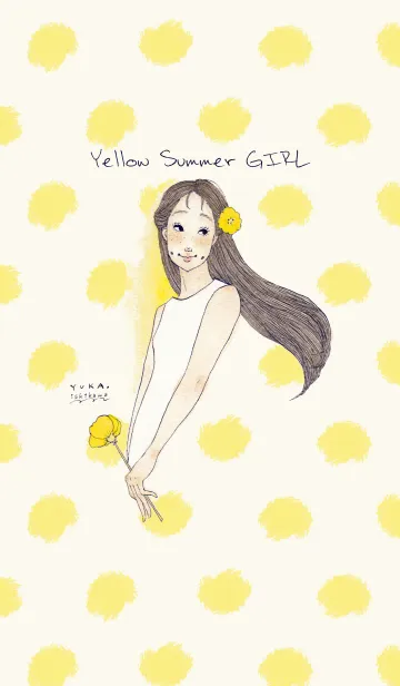 [LINE着せ替え] イエロー・サマーガールの画像1