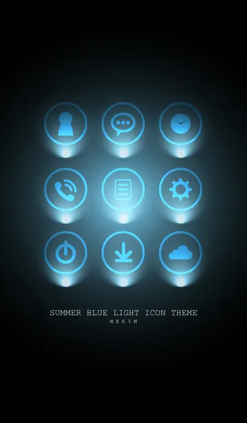 [LINE着せ替え] SUMMER BLUE LIGHT ICON THEME 2の画像1