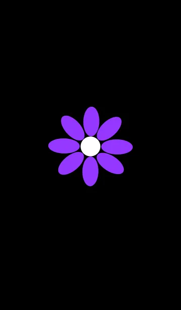 [LINE着せ替え] シンプル 紫の花 パープルフラワーの画像1