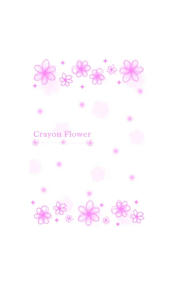 [LINE着せ替え] クレヨンで描いた小花の画像1