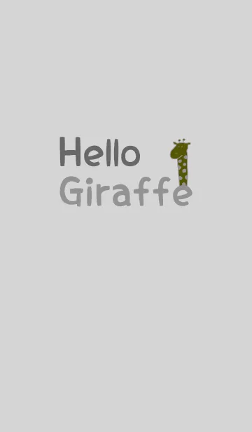 [LINE着せ替え] Hello Giraffe gray 50の画像1