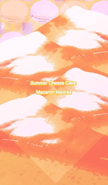 [LINE着せ替え] 夏のチーズケーキマカロンマドラスの画像1