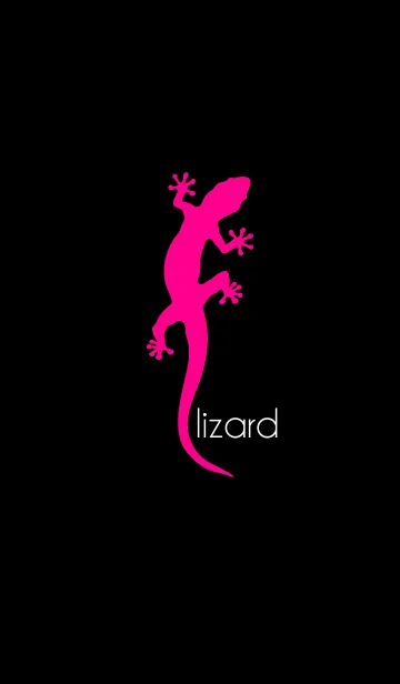 [LINE着せ替え] theme of a lizard. BLACK ＆ PINKの画像1