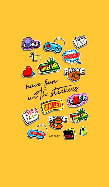 Stickers on themeの着せ替えメイン画像