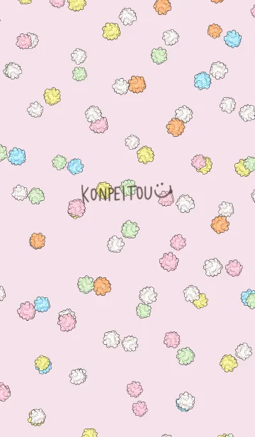 [LINE着せ替え] ピンクとこんぺいとうの画像1