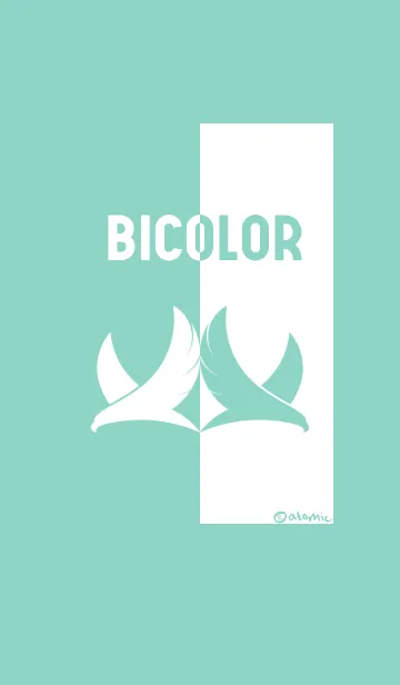 [LINE着せ替え] バイカラー [イーグル] 青×白 164の画像1