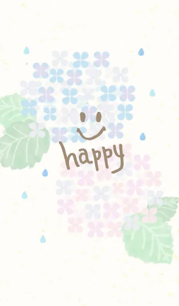 [LINE着せ替え] あじさい-スマイル17-の画像1