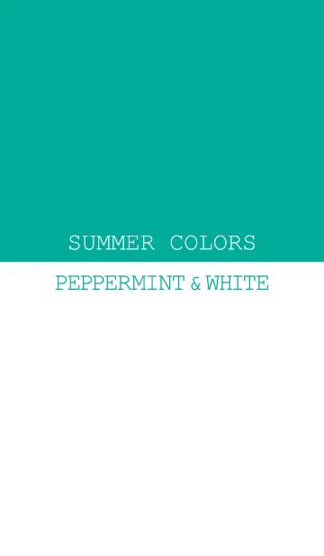 [LINE着せ替え] SUMMER COLORS -PEPPERMINT ＆ WHITE-の画像1
