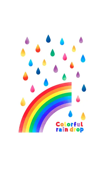 [LINE着せ替え] Colorful rain dropの画像1