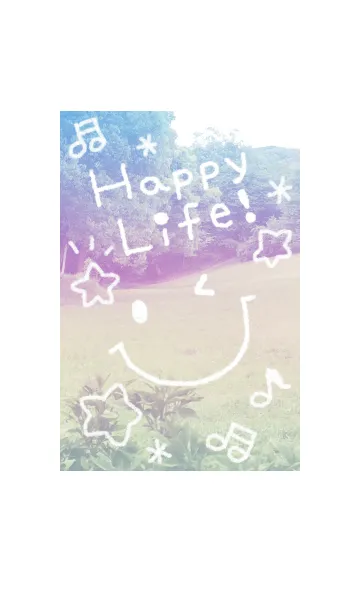 [LINE着せ替え] 夏！森林とニコちゃん(パステルカラー)の画像1