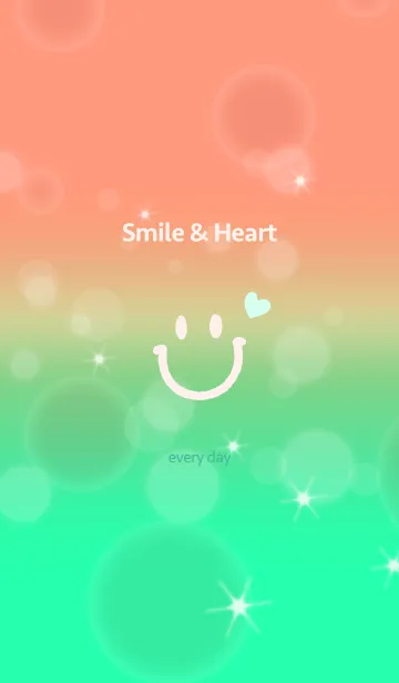 [LINE着せ替え] 毎日スマイル＆ハートで！～夏色キラキラの画像1