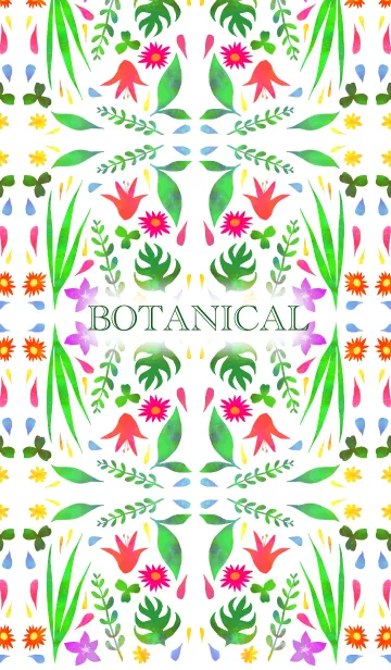 [LINE着せ替え] オトナかわいい ボタニカル柄の画像1